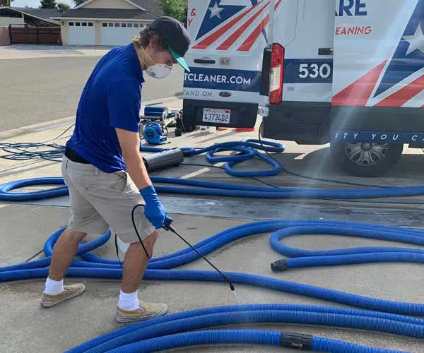 Disinfecting & Sanitizing All Hoses & Equipment Before & After Each Project